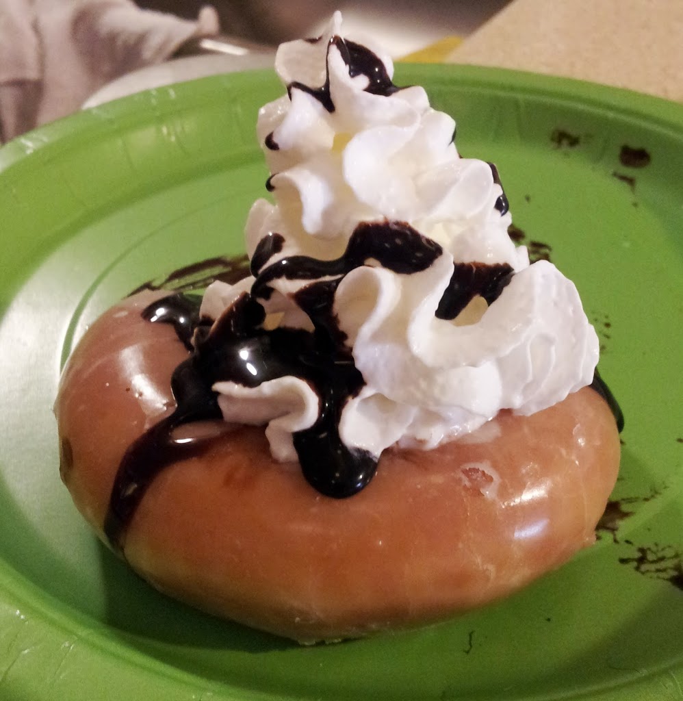donut with whipped cream // Angry Birds Birthday Party // LivingMiVidaLoca.com