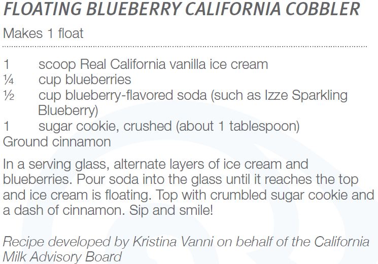 Floating Blueberry California Cobbler recipe