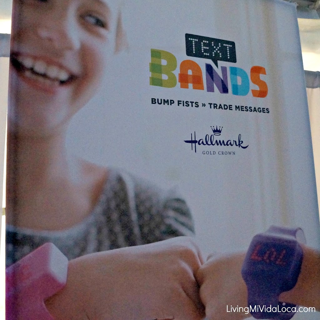 Girl using text bands