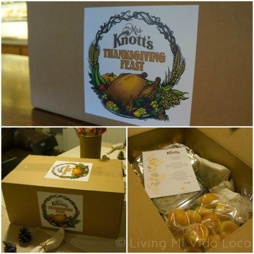 Knott's Thanksgiving dinner meal from Mrs. Knott's Chicken Dinner Restaurant