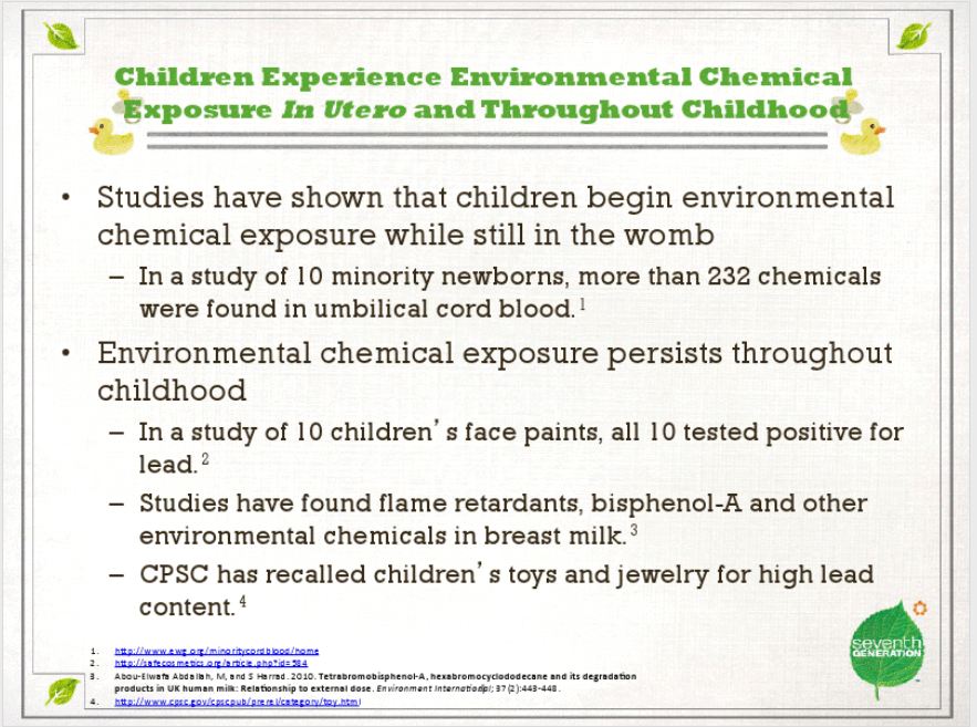 Chemicals in kids