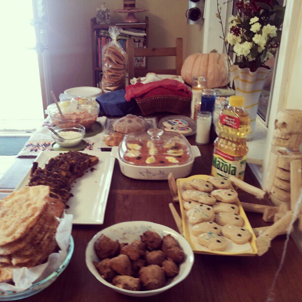 Day of the Dead buffet table