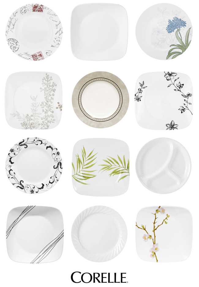 Square on sale corelle plates