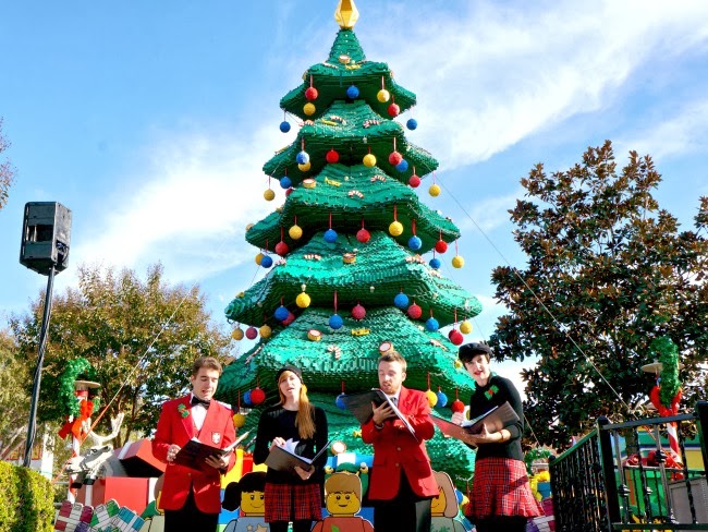 legoland carolers at LEGOLAND California during LEGOLAND Snow Days