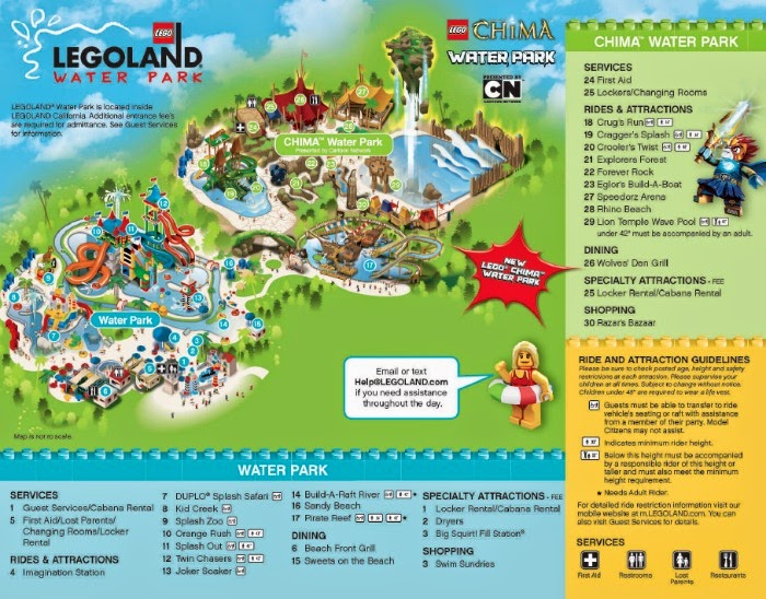 Legends of Chima Water Park map