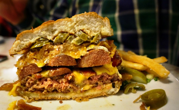 Layered hamburger from Farrell's Ice Cream Parlour