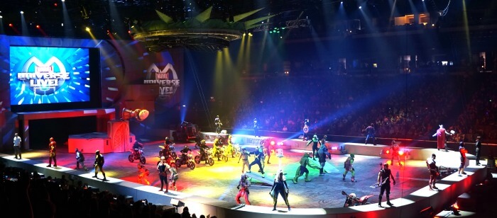 Cast of Marvel Universe LIVE! at Honda Center in Anaheim, CA