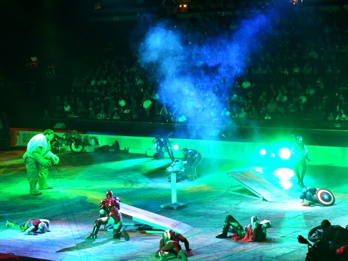 Hulk at Marvel Universe LIVE! stunt show in Anaheim, CA