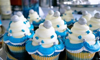 Disneyland Diamond Celebration lemon cupcake with filling