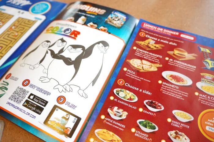 Denny's on sale kids menu