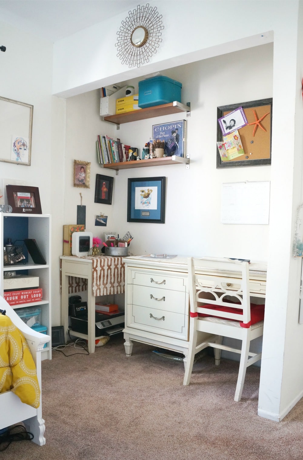 home office in closet