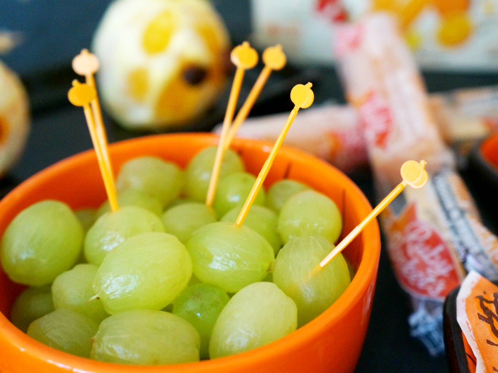 Peeled grapes for Halloween