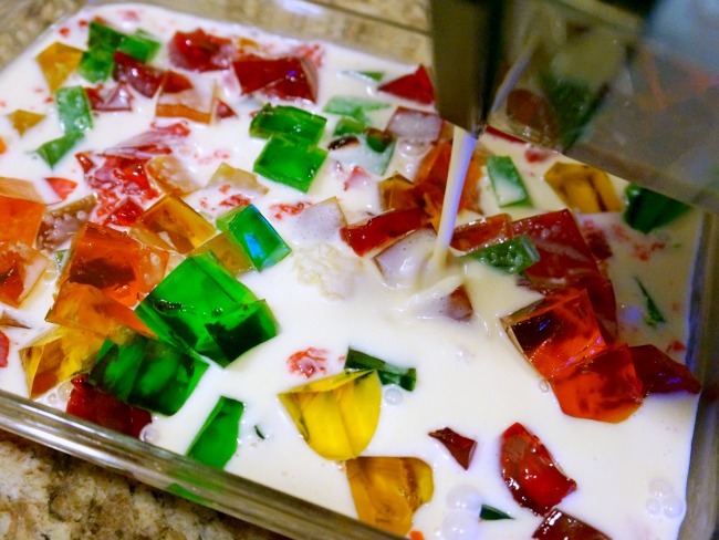 Mexican multi-colored gelatin