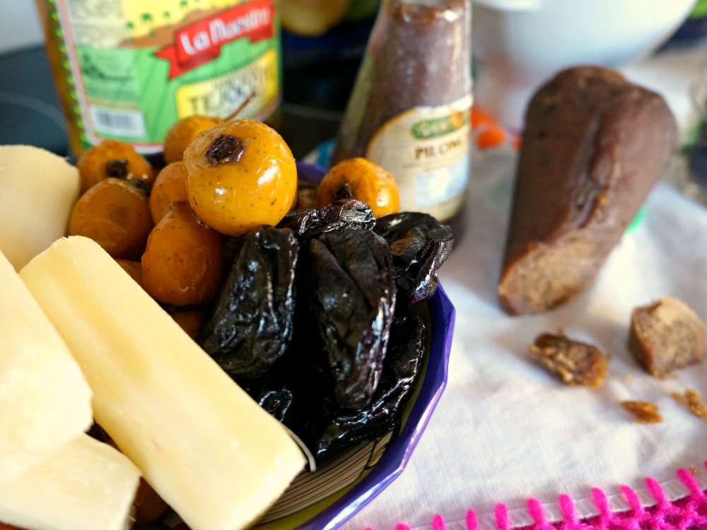 Tecojote, sugar cane and prunes