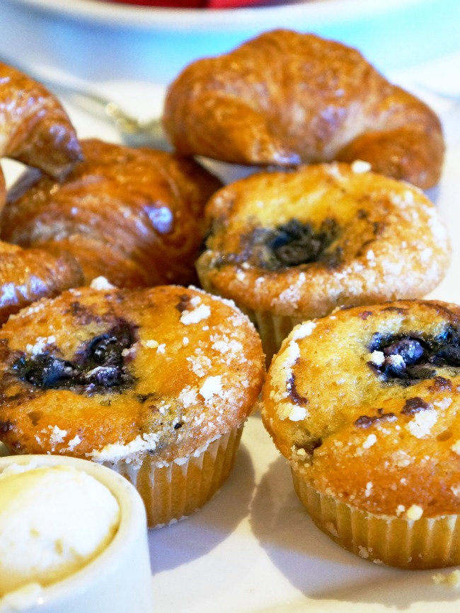 Assorted baked goods with maple butter | LivingMiVidaLoca.com | #livingmividaloca #breakfastwithsanta #christmastraditions #downtowndisney