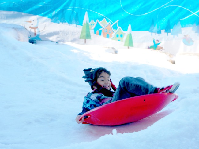 Snow sledding at Discovery Cube // LMVLblog.