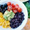 Vegetarian burrito bowl ingredients // livingmividaloca.com