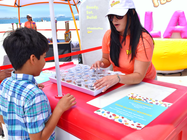 Free marshmallows treat at Pebbles Play Tour