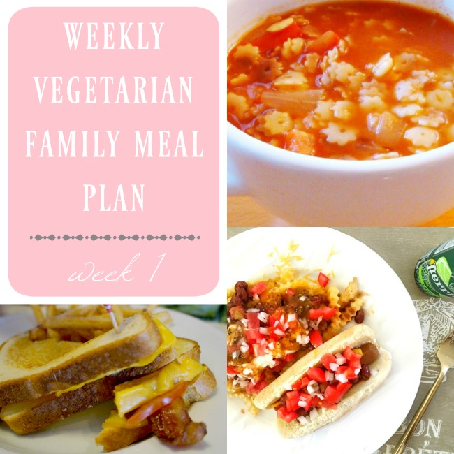 weekly vegetarian family meal plan : week 1 - LivingMiVidaLoca.com