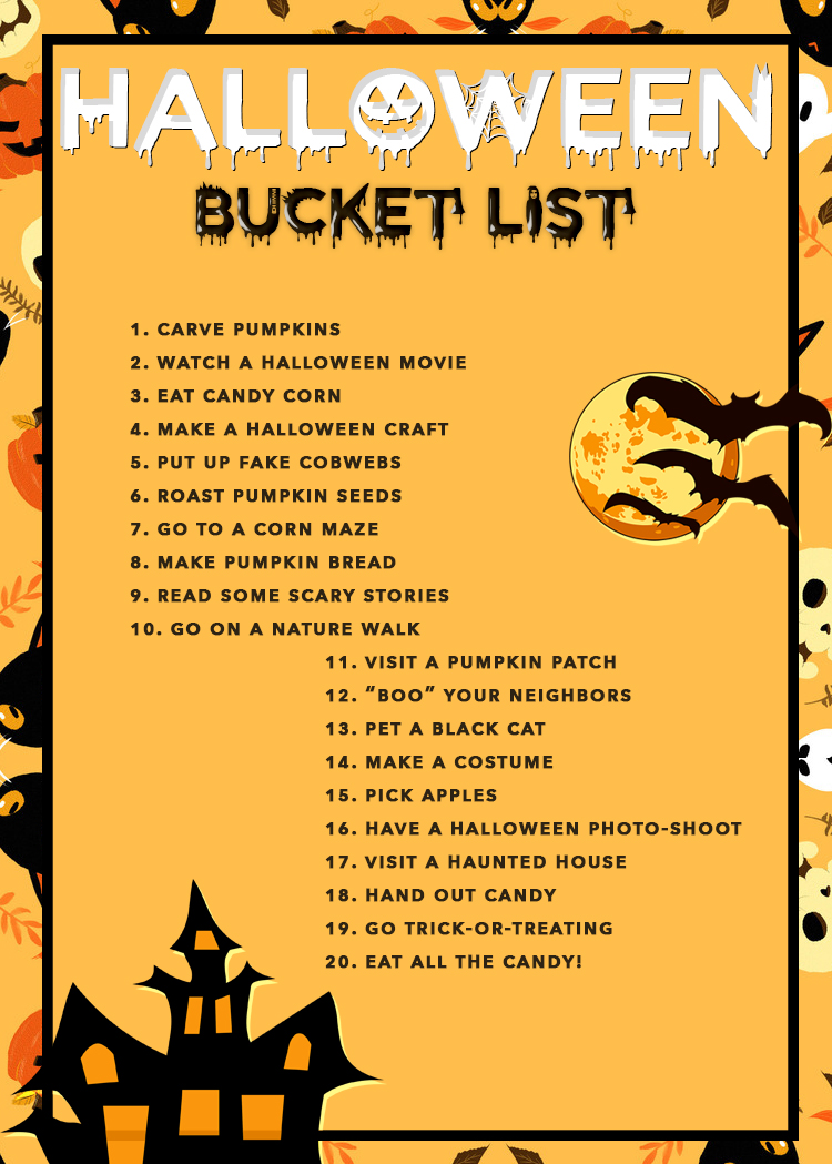 Halloween Bucket List 20 fun things to do this season