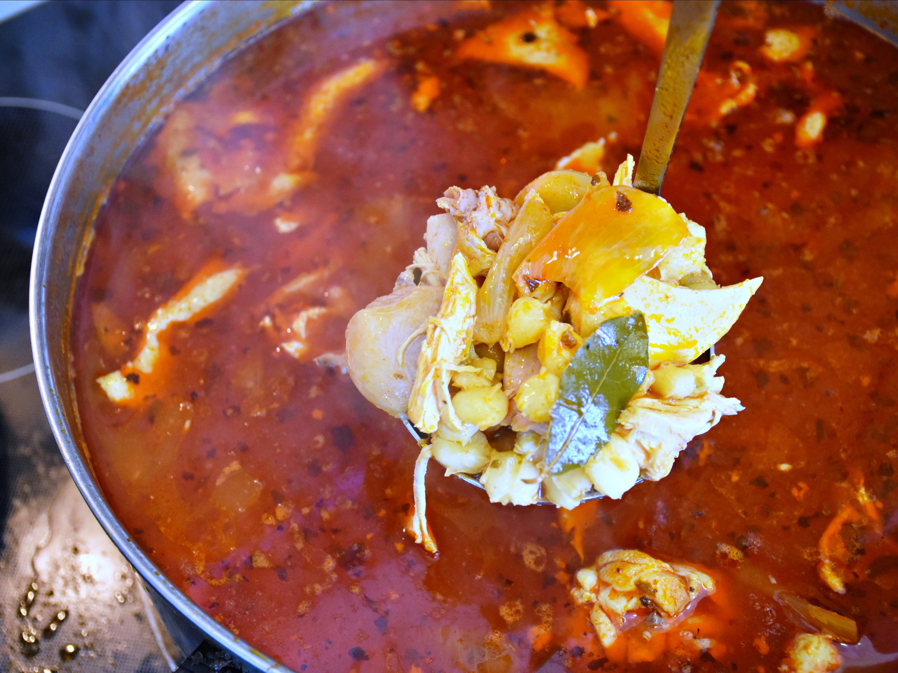 Pozole Rojo (Red Pozole) with Chicken Recipe • Living Mi Vida Loca