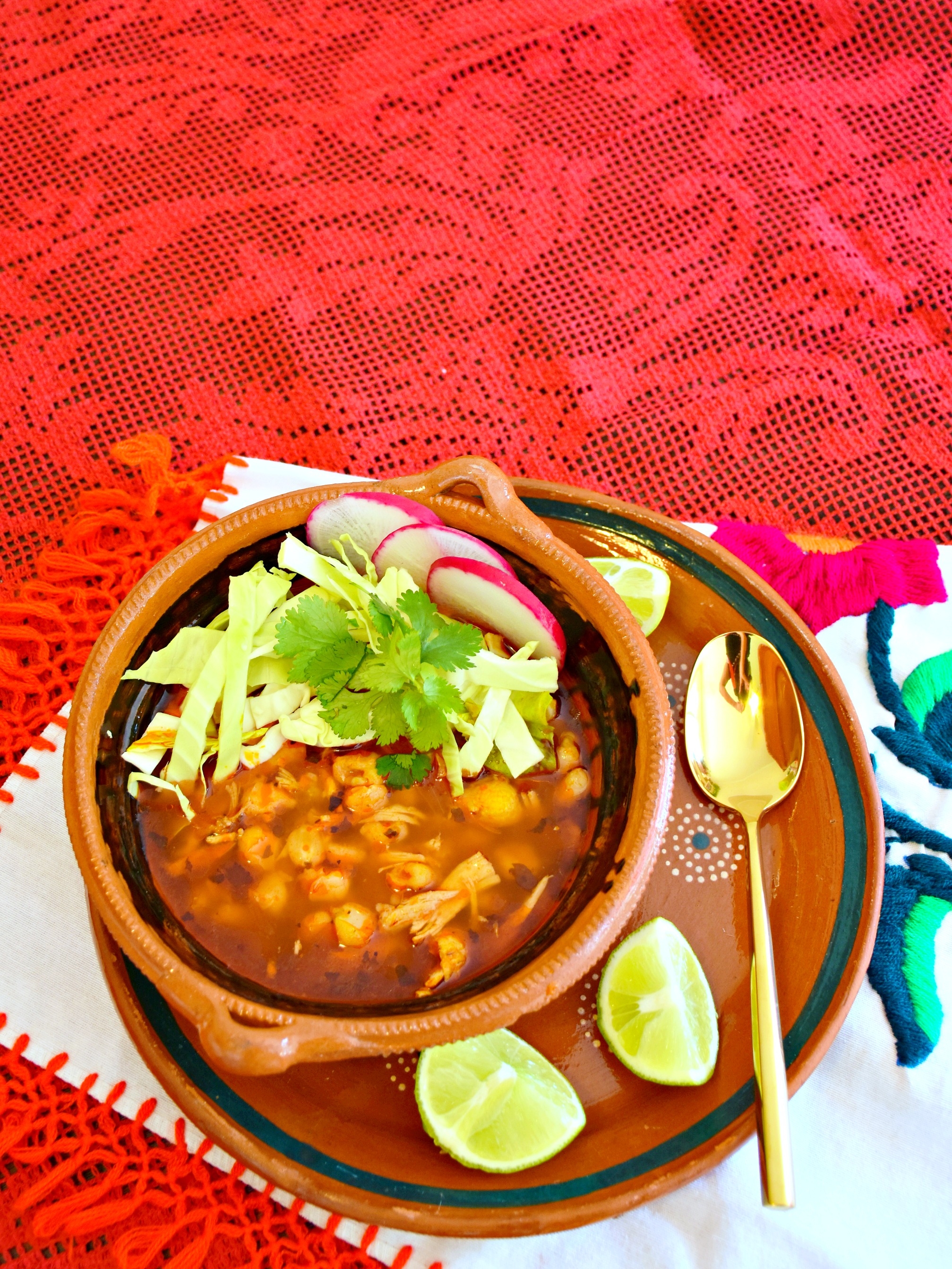 Pozole Rojo (Red Pozole) with Chicken Recipe • Living Mi Vida Loca