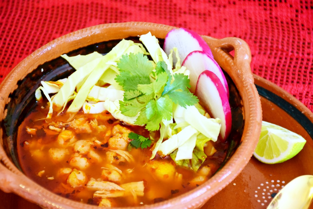 Pozole Rojo (Red Pozole) with Chicken Recipe • Living Mi Vida Loca