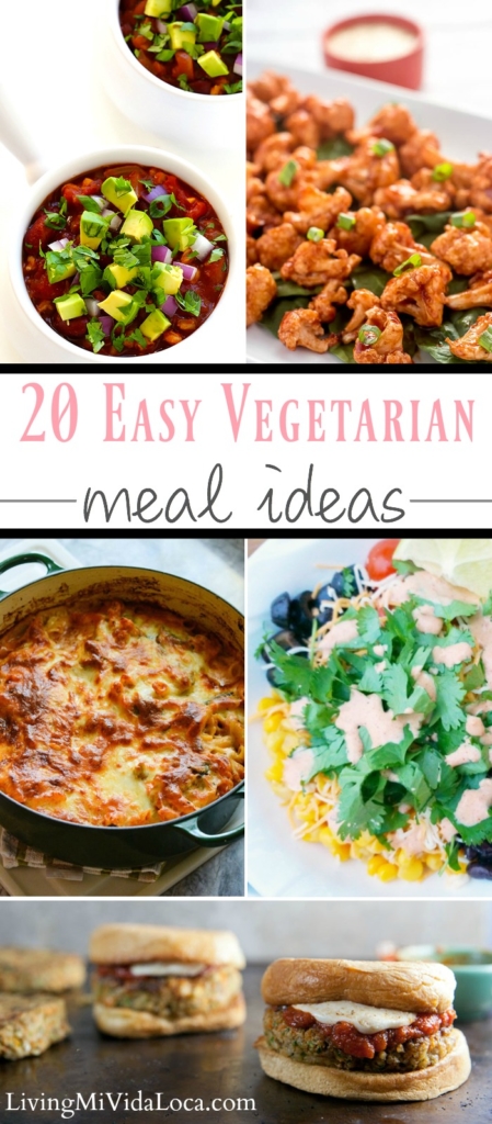 20 easy vegetarian meal ideas