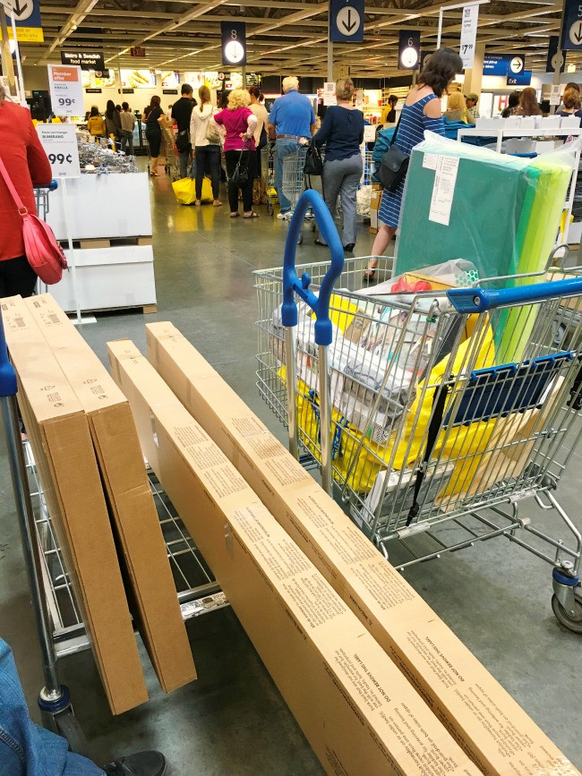 IKEA shopping cart at register - LivingMiVidaLoca.com