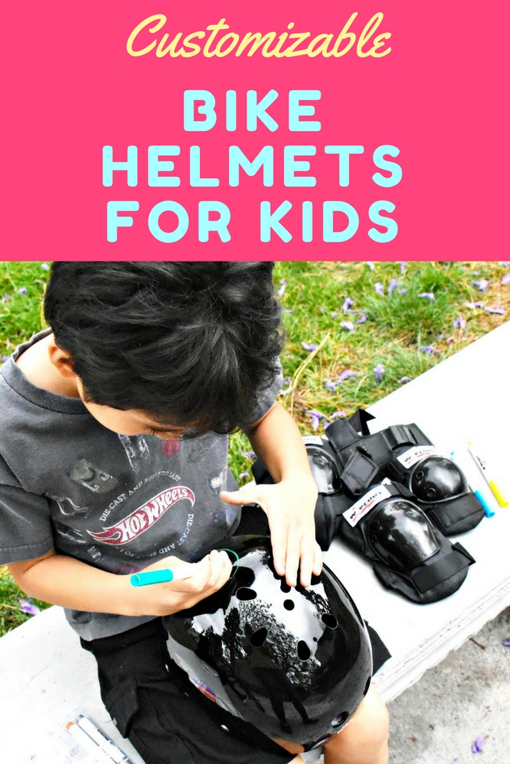 Customizable bike helmets for kids are great for kids because they're customizable! - LivingMiVidaLoca.com