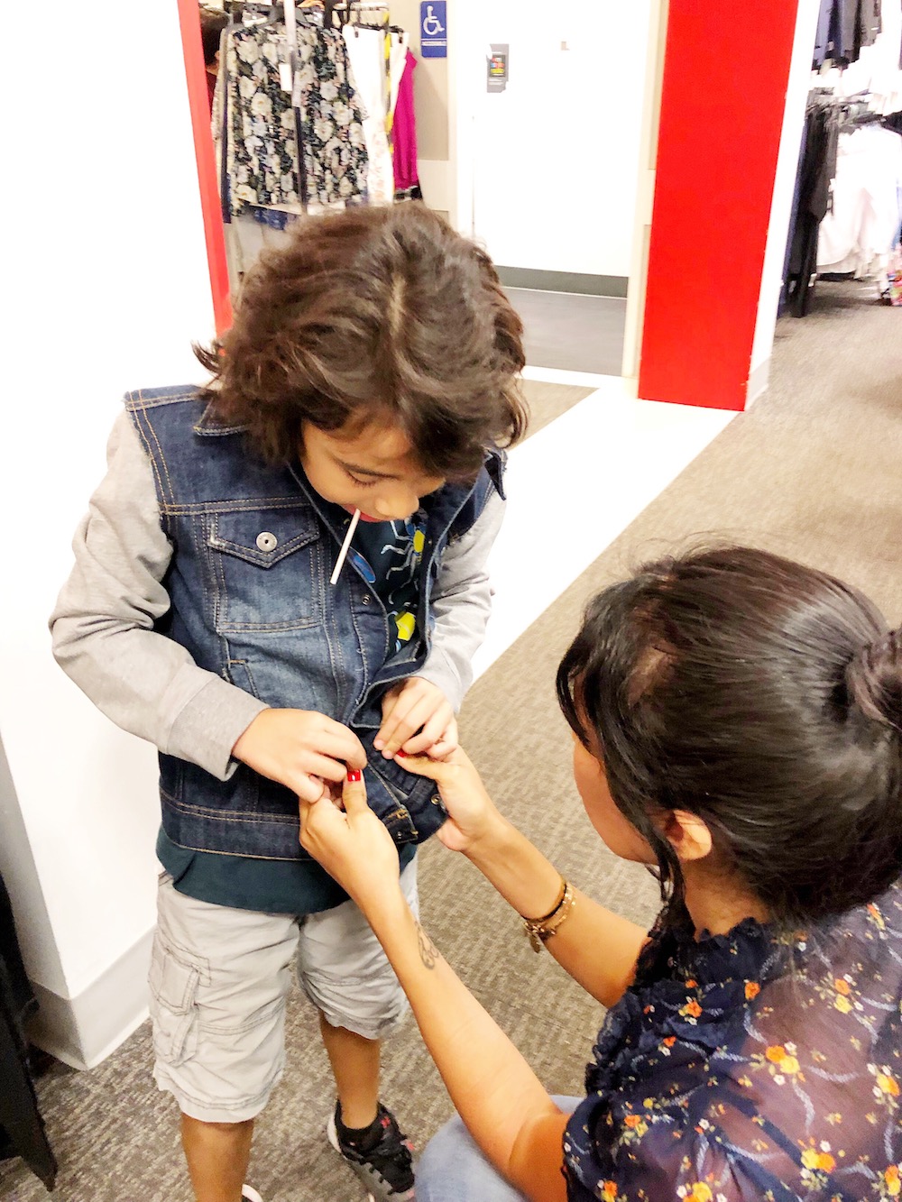 kids jean jacket at Macy's at MainPlace Mall in Santa Ana | livingmividaloca.com | #livingmividaloca #shopmainplace #santaana #mainplacemall #macys #kidstyle #sportystyle