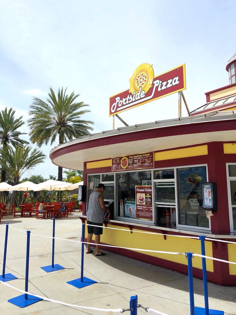 Portside Pizza at Knott's Soak City in Buena Park, CA. Great for pizza and funnel cakes! - livingmividaloca.com - #LivingMiVidaLoca #KnottsSoakCity #KnottsBerryFarm #BuenaPark