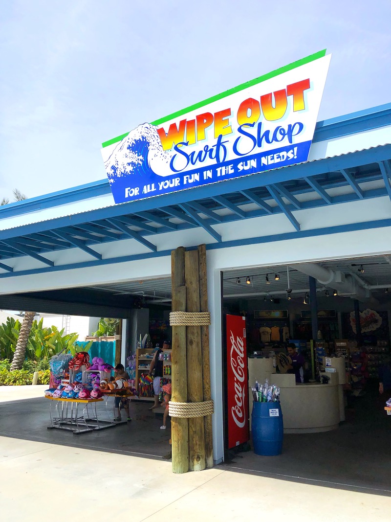 Buy waterpark essentials at Wipe Out Surf Shop at Knott's Soak City in Buena Park, CA - livingmividaloca.com - #LivingMiVidaLoca #KnottsSoakCity #KnottsBerryFarm #BuenaPark