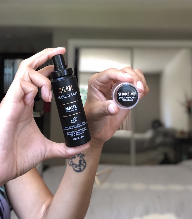 Trying out the new Milani Make It Last Charcoal Matte Setting Spray - livingmividaloca.com | #MilaniAtWalgreens #MilaniCosmetics