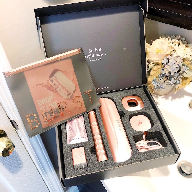 BURST Sonic Toothbrush in rose gold inside its BURST box | LivingMiVidaLoca.com