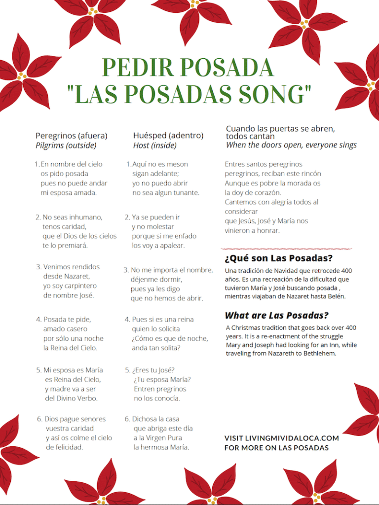 Letra Para Pedir Posada Printable