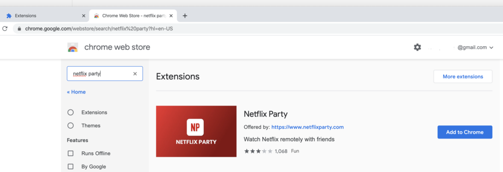 how to get a netflix party extension