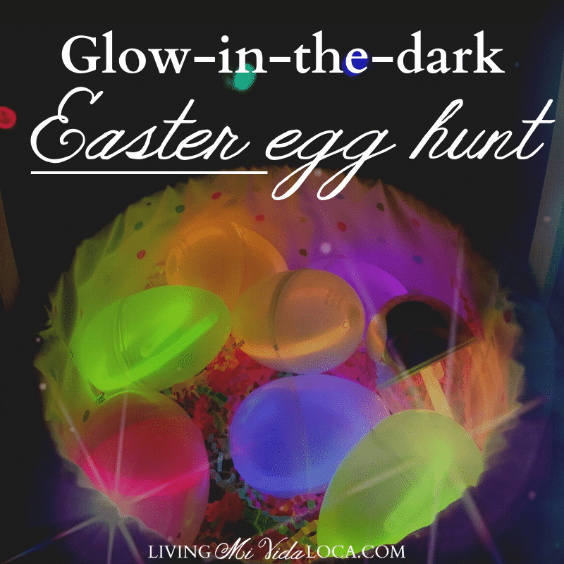 Glow in the Dark Easter egg hunt - livingmividaloca.com