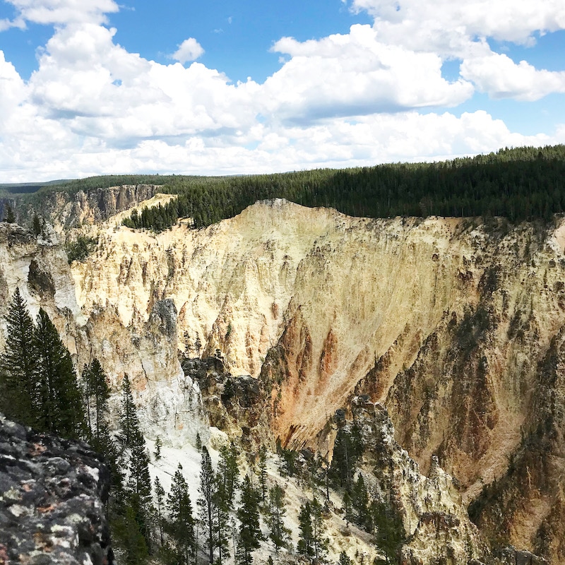 Road trip to see North Rim Drive at Yellowstone with kids and car camping along the way - livingmividaloca.com