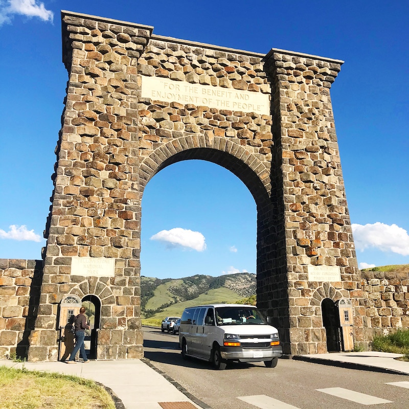 North Entrance at Yellowstone while on road trip - livingmividaloca.com