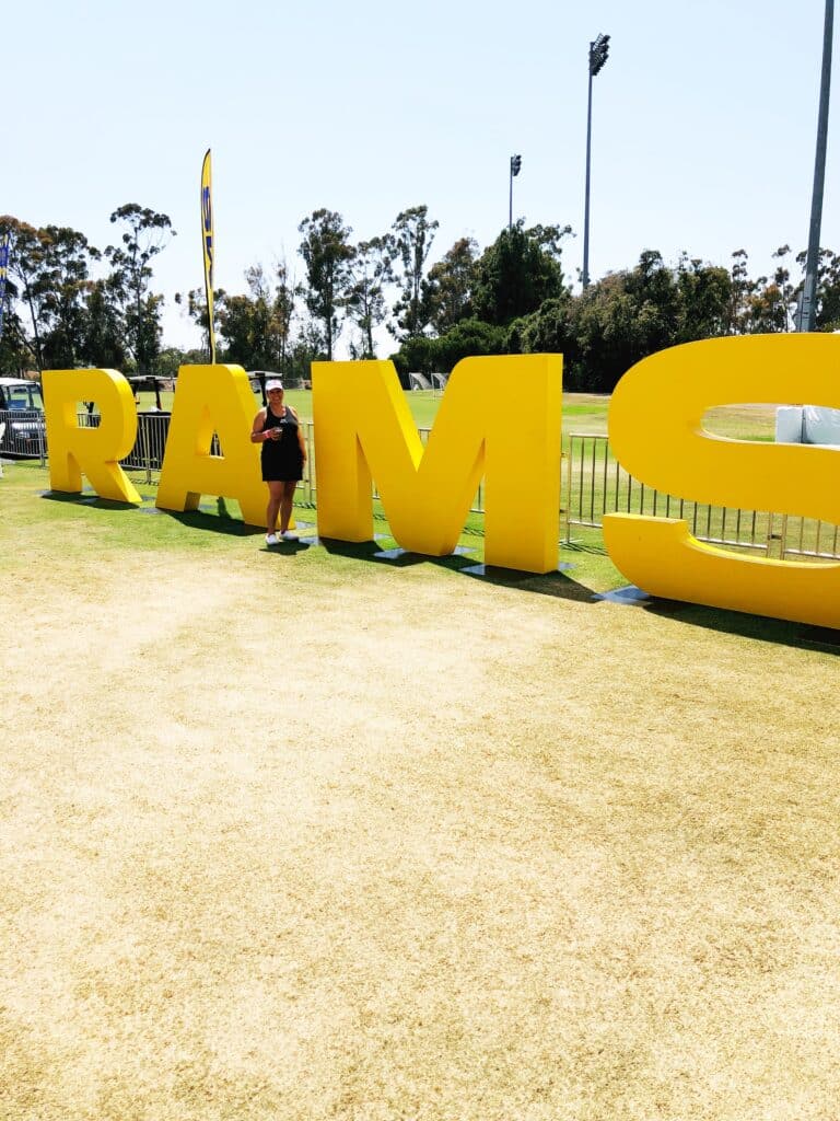 Corona beer garden at LA Rams training camp