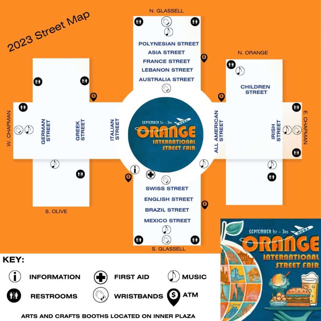 Orange International Street Fair Map